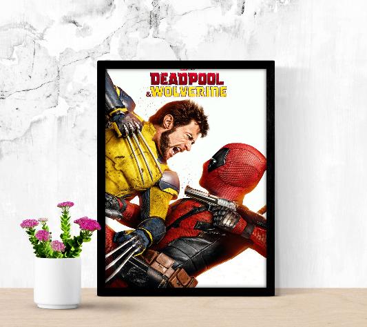 Deadpool & Wolverine 2024 movie poster featuring Ryan Reynolds as Deadpool and Hugh Jackman as Wolverine in a Marvel multiverse action scene